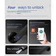 thumbnail image 5 of KLAVRLOX - Smart Door Lock with Fingerprint, Bluetooth App, Morse Code & Key, Matte Black, 5 of 10