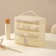 thumbnail image 4 of Bolsa de malla para artículos de tocador, bolsa de almacenamiento de cosméticos multicapa para viajes de negocios, gran capacidad, portátil, para artículos diversos., 4 of 6