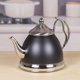 Creative Home Nobili-Tea Bouilloire à thé en acier inoxydable 20 Qt avec panier infuseur amovible Couleur noire opaque – image 3 sur 6