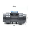 thumbnail image 2 of DN25-DN80 Water Flow Meter, LCD Digital Display Flowmeter, PVC Pipe Liquid Water For Farm Garden Irrigation ,Good Performance, 2 of 7