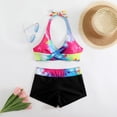 thumbnail image 5 of JoveMarine Bikini Sets for Women – Split Printed Swimsuit with Breast Pads, No Underwire, Fashion Sexy Two-Piece, Perfect for Summer Beach Vacation,Pink 5XL, 5 of 5