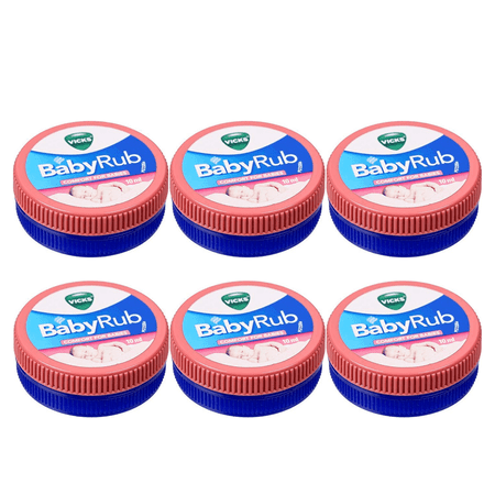 Vicks BabyRub Vapor Ointment 10ml – 6 Pack – Gentle Moisturizing Balm