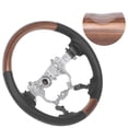 thumbnail image 4 of Volante 15.4in Actualización Volante Reemplazo Ajuste Para Landcruiser/Crown/Prado/Alphard/VellfireBlack Leather Glossy Black Wood ANGGREK HD1616, 4 of 8