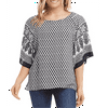 Karen Kane Women's Bandana Print Top Black Size M