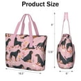 thumbnail image 3 of Tote Bag for Women - Rottweiler Dogs with Flowers Shoulder Bag - Large Utility Work Duffle Bag with Zipper Handbag for Travel, Work, Sprots, 3 of 5
