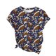 thumbnail image 2 of TaTaai Women Casual Loose T-Shirt Football Print Crew Neck Short Sleeve Stylish Ladies Daily Street Wear Lightweight Breathable Non-See-Through Machine Washable Summer Top Gift, 2 of 7