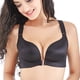 thumbnail image 5 of ICHUANYI Clearance Women's Solid Bra Wire Free Underwear Front Closure Butterfly Backless Bra(Black, 50C) Ichuanyi Ichuanyi, 5 of 9