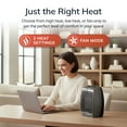 thumbnail image 4 of Lasko 9" 1500W Portable Ceramic Electric Space Heater with Tip-Over, Gray, 754201, 4 of 12