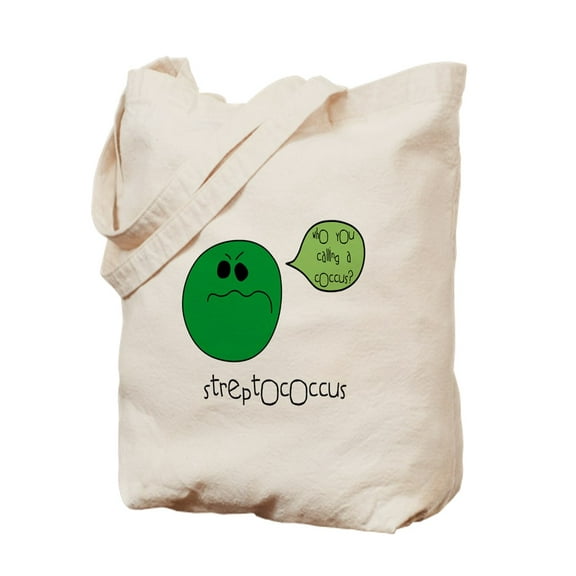 CafePress - Streptococcus - Natural Canvas Tote Bag, Cloth Shopping Bag