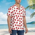 thumbnail image 3 of Fotbe Cartoon Strawberry Camisa Hawaiana para Hombre Unisex – Camisa Casual de Verano con Botones de Manga Corta de Algodón y Lino,XX-Large, 3 of 7