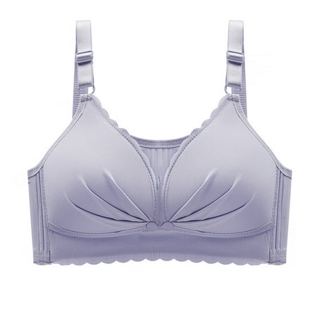 

fanshao Nursing Bra Solid Color Front Closure Bralette Women Wireless Maternity Brassiere for Breastfeeding