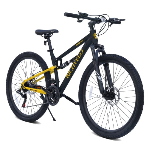 RAISTYW 26 inch Mountain Bike for Men, Shimano 21 Speeds Mountain Bicycle for Adult with Mechanical Disc Brakes ,Ages 16  ,Black   Orange