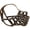 Brown, variant on Real Leather Cage Basket Secure Dog Muzzle - Great Dane, Saint Bernard, Mastiff (Circumference 18.5", Snout Length 4.7")