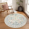 thumbnail image 5 of Moynesa 6'Round Boho Light Beige Rug, Washable Small Circle Rugs for Bedroom,Nursery Circular Rug Girl, Soft Non-Slip Round Carpet for Kids Sunroom,Biege, 5 of 6
