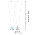 thumbnail image 3 of 2 Pcs Collier Flocon de Neige Charmant Incrusté de Diamants Décoration de Cou pour Femmes, 3 of 8