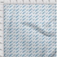 thumbnail image 4 of oneOone Silk Tabby Light Blue Fabric Writing Love Craft Projects Decor Fabric Printed By The Yard 42 Inch Wide, 4 of 4