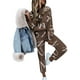 thumbnail image 3 of Conjuntos de chándal de 2 piezas para mujer suéter pantalones conjuntos deportivos informales estampados, 3 of 4