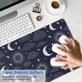 thumbnail image 4 of Long Mouse Pads for Desk,Dark Blue Sun Moon Cloud Pattern Desk Mats on Top Of Desks, Desk Mouse Pad Extra Large with 3mm Non-Slip Base and Stitched Edge for Gaming,Office,Work,Home 31.5"x11.8", 4 of 6