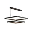 thumbnail image 1 of Candil Estela 2 Cuadrados Negros Iluminacion Luz Vic Lampara colgante, 1 of 7