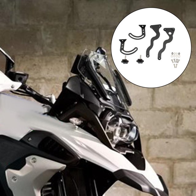 Kits de soporte de soporte de parabrisas de motocicleta de hierro, reemplazo de molduras, herramientas de reparación de piezas para BMW R1250GS 18-21, Macarena Kits de soportes de parabrisas