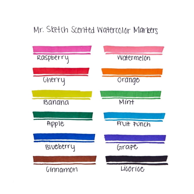 Scented Chisel Tip Markers, 12 Colors, 192 Count - Walmart.com