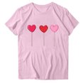 thumbnail image 2 of Soki T-Shirt Graphique Cœur d'Amour pour Femmes, Col Rond, Manches Courtes, 2 of 3
