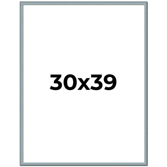 30x39 Frame Rustic Sky Blue Solid Wood Picture Frame | 0.75 Inch Moulding Width |Includes UV