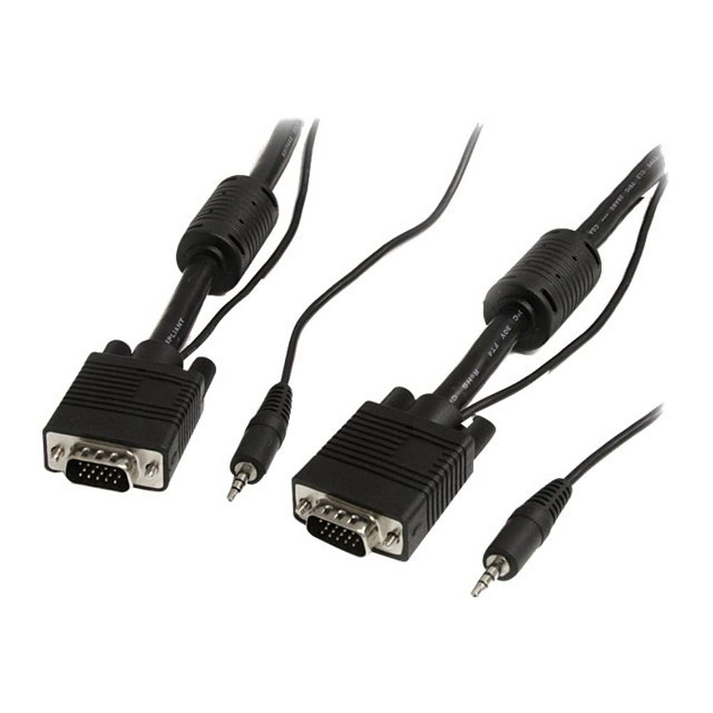 15 ft Coax High Resolution Monitor VGA Cable with Audio