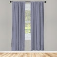 thumbnail image 3 of Ambesonne Geometric Curtains, Symmetrical Pattern, Pair of 28"x95", Pale Blue Dark Blue, 3 of 5
