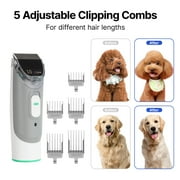 Neakasa Neabot P1 Pro Dog Grooming Kit with Vacuum, 5-in-1 Low-Noise Pet Clippers, Deshedding Brush