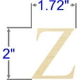 thumbnail image 2 of Pack of 1, 2 Inch x 1/4" Baltic Birch Zeta Greek Letter for Wood Craft Project, Children or Adult Art Work, Home and Holiday Décor and DIY Fun, Made in USA, 2 of 2