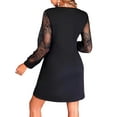 thumbnail image 3 of Gvmfive Women Causual Lace Long Sleeve A Line Dress Party Cocktail Flowy Dress, 3 of 4