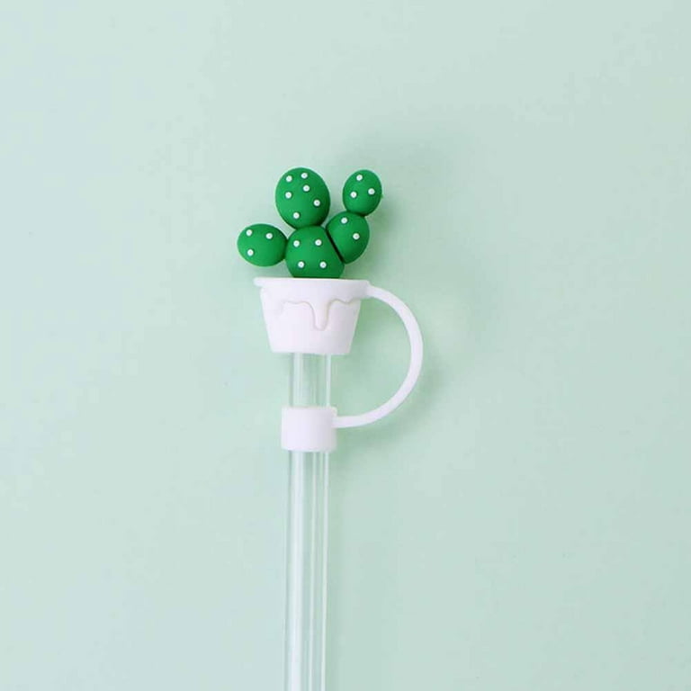 1pc Silicone Straw Cover, Cactus-shaped Kitchen Straw Cover, Suitable For  Dust-proof And Daily Use, Great For Travel And Birthday Parties