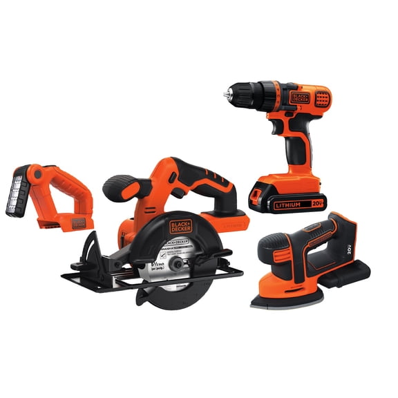 BLACK DECKER BD4KITCDCMSL 4 Tool Lithium Cordless Combo Kit