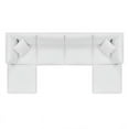 thumbnail image 3 of Modway Commix 6-Piece Down Filled Overstuffed Vegan Leather Sectional Sofa in White, 3 of 11
