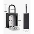 thumbnail image 3 of Puroma Lock Box, Large Key Lock Box Resettable Combination Code Lockbox, Portable Wall Mount Lockbox Waterproof Security Safe Box for Outside Outdoor Home, 3 of 8