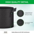 thumbnail image 3 of YSSOA 10-Pack 10 Gallon Grow Bags, Tomoato Plant Pots with Handles, Heavy Duty Nonwoven Fabric Gardening Planter for Vegetable, Fruits and Flowers, Black, 3 of 7