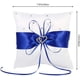 thumbnail image 3 of Almohada nupcial para boda, anillo de bolsillo, almohada, soporte para cojín con decoración de corazones dobles, 20*20cm, azul, 3 of 5