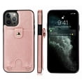 thumbnail image 5 of Mantto Wallet Case for iPhone 13 Pro 6.1", Crossbody Strap PU Leather Protective Handbag Card Holder Kickstand Detachable Shoulder Strap Back Phone Cover For iPhone 13 Pro,
Rosegold, 5 of 10