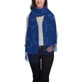 thumbnail image 2 of ZNDUO Blue Seamless Cloud Pattern Pashmina Shawls，Wraps Winter Warm Soft Scarf for Women, 2 of 8