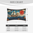 thumbnail image 4 of Lsque Whimsical Sailboat Ocean Art Pattern Pillow Case – Soft & Cozy Throw Pillow Cover, Hypoallergenic Cushion Case for Sleeping Women with Envelope Closure-14"x20", 4 of 6