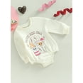thumbnail image 3 of TSEXIEFOOFU Baby New Year Outfit, Long Sleeve Romper Cartoon Letter Print One-Piece Bodysuit, 3 of 9
