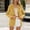 Womens jackets and coats-Yellow, variant on Plus Size Jackets for Women Women's Contrasting Long Sleeved Double Pocket Buttoned Turndown Collar Blazer Yellow