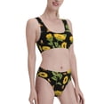 thumbnail image 2 of Fotbe Women'S Bees And Sunflowers Print Bikini High Waisted Swimsuit Two Piece Bathing Suit Swimming Suit Swimwear, 2 of 8