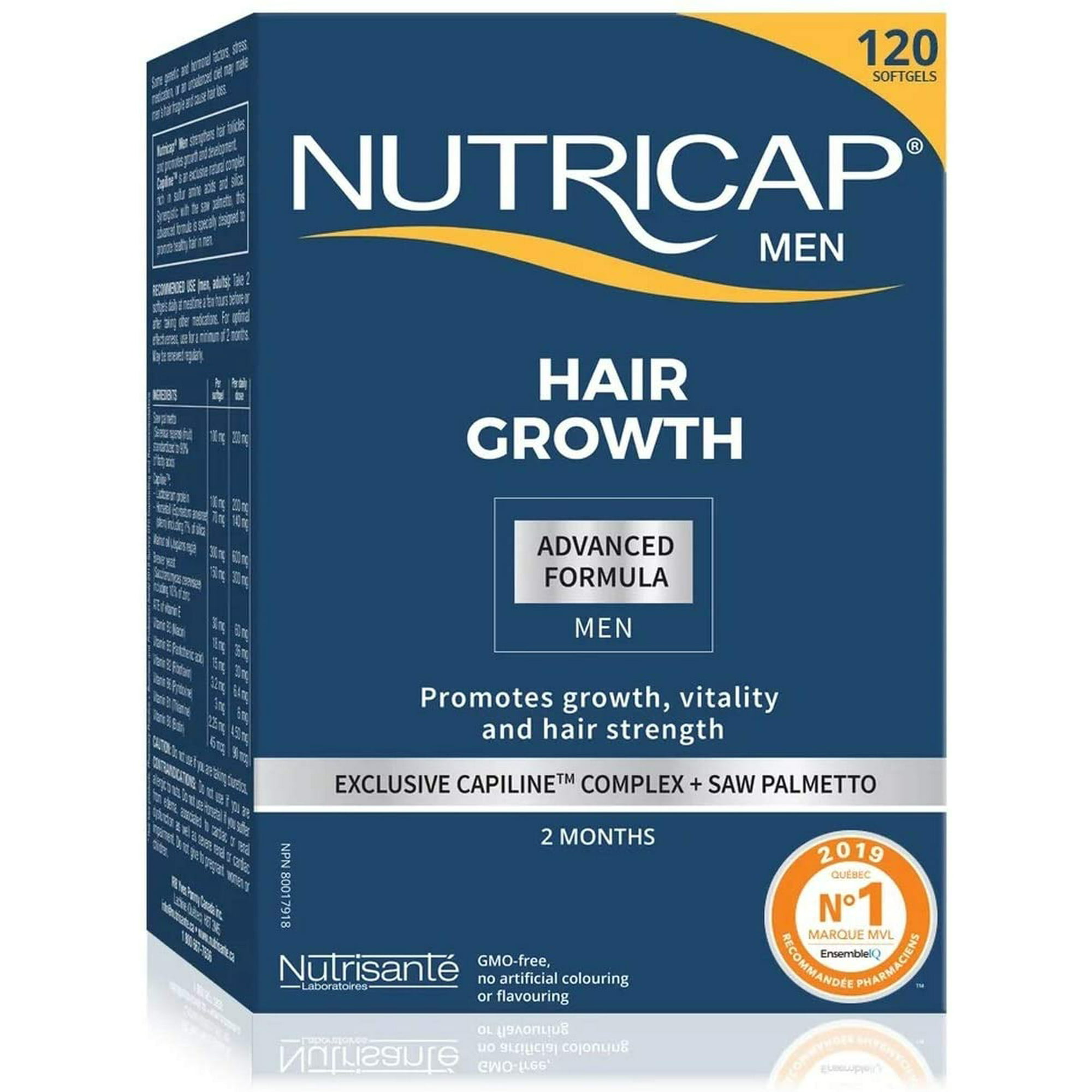 Nutricap for Men Hair Growth Advanced Formula 120 capsules | Walmart Canada