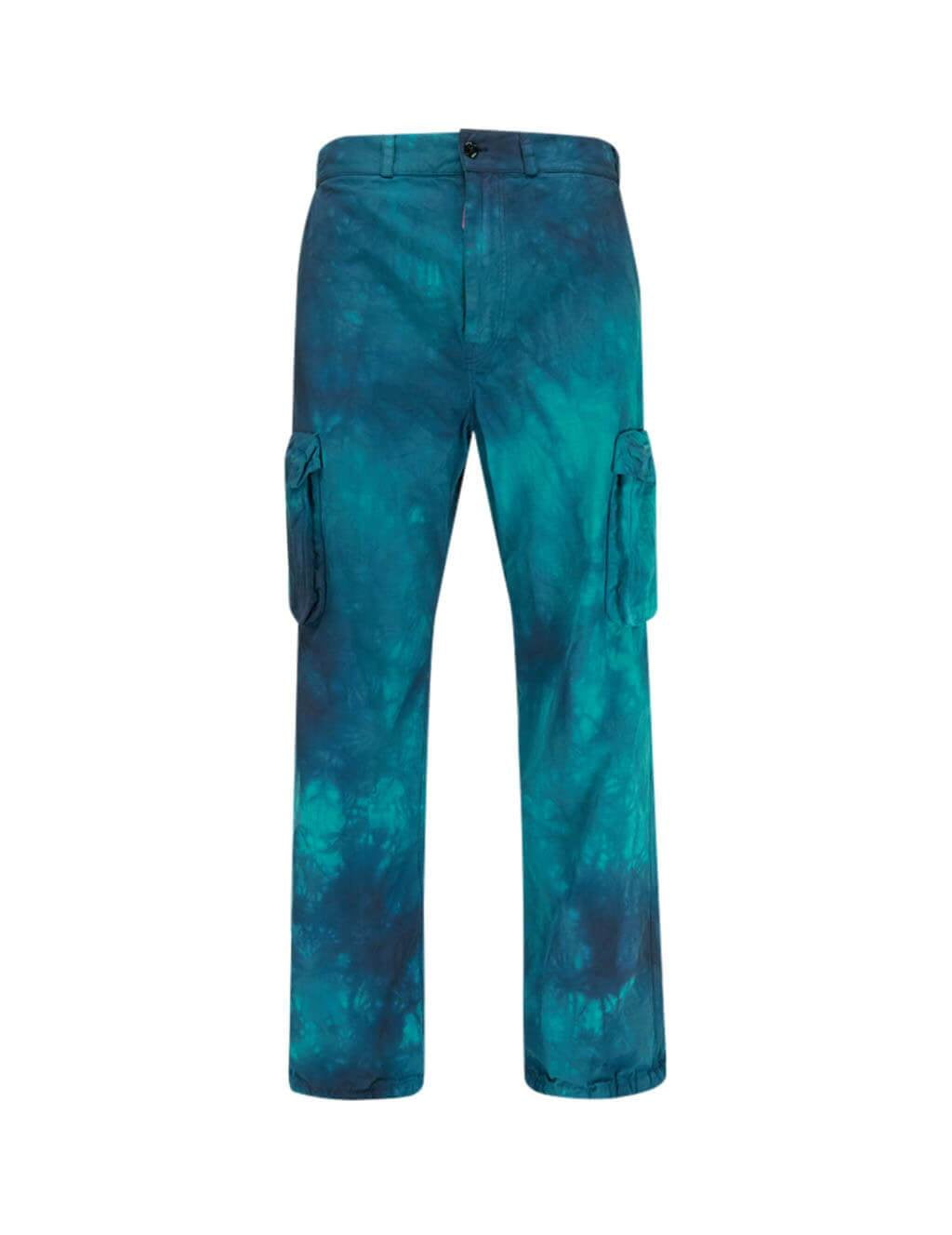 off white cargo pants blue
