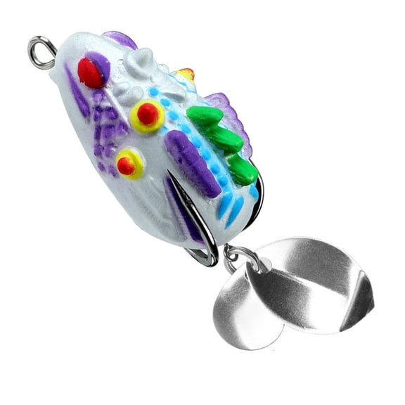 Yammee Frogs Lures Blackfish Baits 3.5cm PVC Frogs Lures Fishing Lures Simulated Soft Frogs Baits with Double Hook & Blade