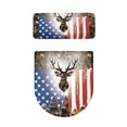 thumbnail image 5 of HELLHERO American Flag Deer Pattern Elastic Fabric Bathroom Toilet Cozy Set Toilet Seat Lid Cover Universal Fits All Toilet Shapes Adjustable Washable Stretch, 5 of 8