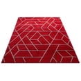 thumbnail image 4 of Well Woven Plaza Geometric Red Modern Lines Angles Tiles Shapes Area Rug 8x11 (7'10" x 9'10") Carpet, 4 of 6
