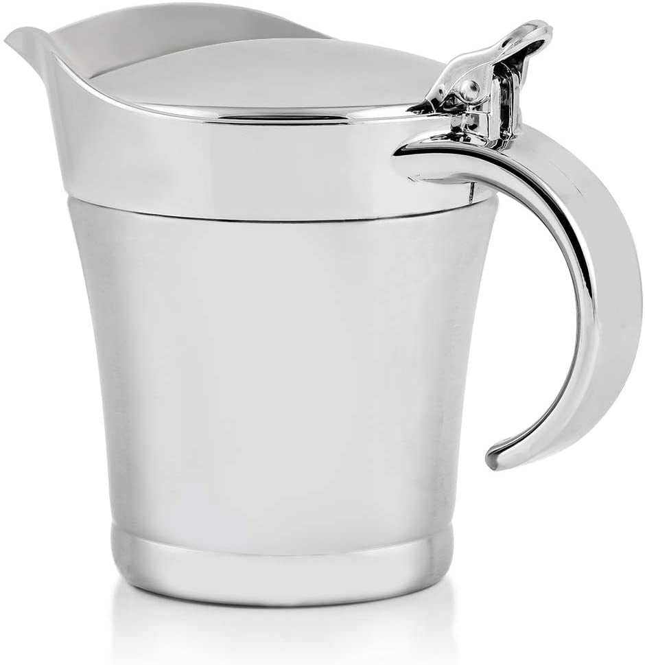 Ovente Stainless Steel Double Wall Insulated Gravy Boat Serving Jug